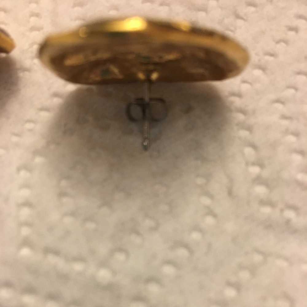 Triangle Shape Multi Colored Swirl Earrings - image 4